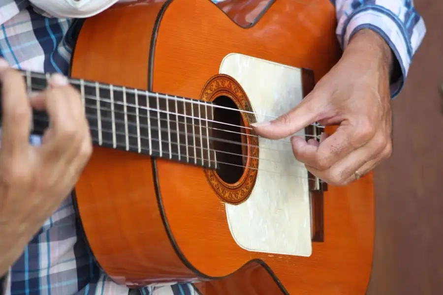 Guitar Playing Flamenco on Marbella streets