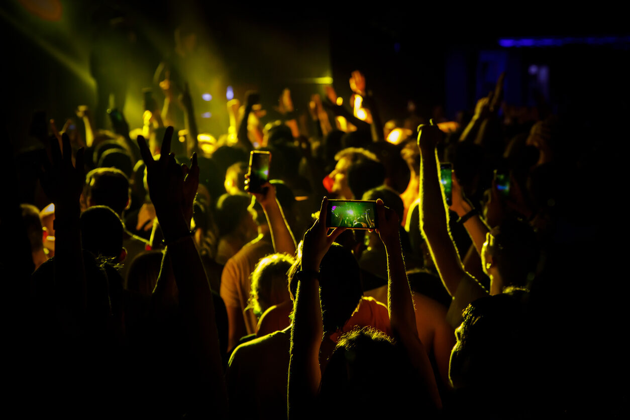 Smartphones on a music concert. Smartphones on a music concert.
